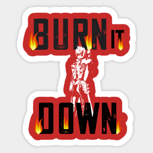 Burn it Down Wizard Sticker